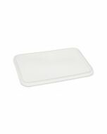 Deksel voor Kunststof bak laag rechthoekig zwart 315 x 245 x 22 mm - 450 my - PETG (spuitgiet)