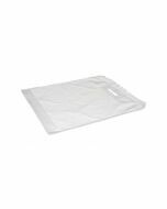 DKT draagtas LDPE plastic semi transparant 37 x 44 + 2 x 4 cm - 40 my