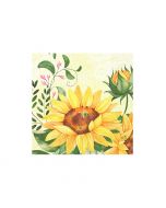 Duni Servet vierkant Sunflower 33 x 33 cm - 3-laags