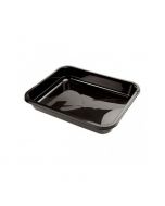 Kunststof bak laag rechthoekig zwart 308 x 239 x 50 mm - 2.800 cc - PP (spuitgiet)
