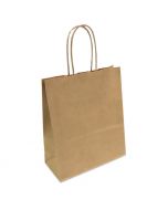 Papieren draagtas bruin met koord 32+12 x 41 cm - 100 g/m²