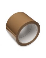 PP tape acryl bruin 75 mm x 66 m - low noise