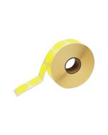 Ronde stickers op rol fluor geel Ø 36 mm - permanent