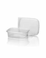 Saladebakje rechthoekig transparant 108 x 83 x 30 mm - 150 cc - PP