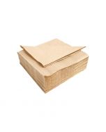 Servet vierkant bruin bio 33 x 33 cm