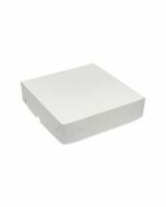 Taartdoos wit zwanenhals vierkant 30 x 30 x 10 cm- karton