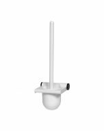 Toiletborstel met wandhouder wit 39 cm - kunststof