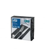 Tork textured servet zwart 38x39cm