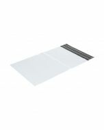 Verzendzak plastic wit / zwart met dubbele kleefstrip