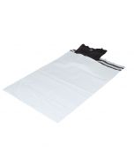 Verzendzak plastic wit / zwart met enkele kleefstrip