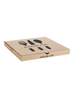 Pizzadoos Amazing Food bruin 32 x 32 x 3 cm - karton