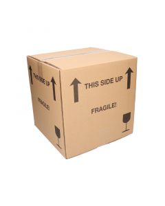 Amerikaanse vouwdoos dubbelgolf 300 x 300 x 300 mm - bruin