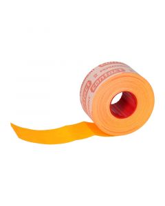 Contact prijsetiketten rol blanco fluor oranje gom 2