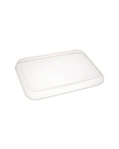 Deksel voor Kunststof bak hoog rechthoekig zwart 315 x 245 x 22 mm - 450 my - PETG (spuitgiet)