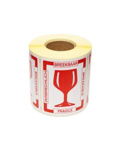 Etiket Breekbaar / glas 80 x 110 mm
