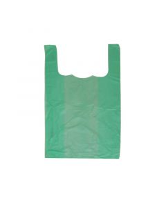 Hemddraagtas HDPE plastic groen 30 / 8 x 52 cm - 12 my