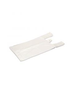 Hemddraagtas HDPE plastic wit 27/6 x 48 cm - 10 my