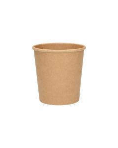 Kartonnen soepbeker bruin kraft 500 ml - 16 oz