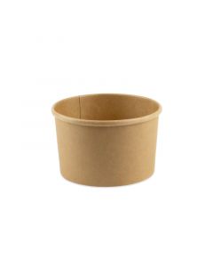 Bak karton rond bruin kraft Ø 115 x 45 mm - 500 ml - 16 oz
