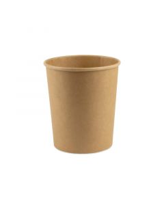 Kartonnen soepbeker bruin kraft Ø 118 x 131 mm - 1.000 ml - 32 oz