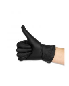 Nitril handschoenen zwart ongepoederd Maat M