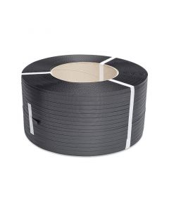 Omsnoeringsband PP zwart op rol 16 x 0,75 mm - kern 406 mm