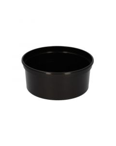 Saladebakje rond zwart Ø 115 x 50 mm - 350 cc - PP (spuitgiet)