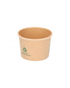 Sausbakje karton rond bruin kraft