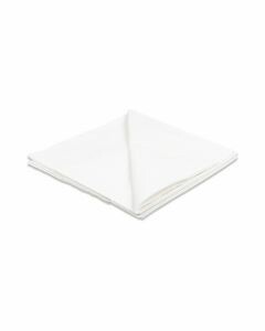 Servet vierkant wit 40 x 40 cm - 2-laags - 1/4 vouw
