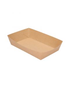 Snackbakje karton bruin kraft 164 x 100 x 41 mm - A50