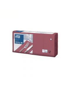 Tork servet bordeaux 33x33cm 1/8