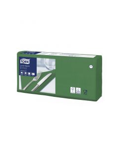 Tork servet vierkant donkergroen 477214 - 33 x 33 cm - 2-laags - 1/4 vouw