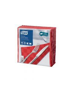 Tork textured servet rood 38x39cm