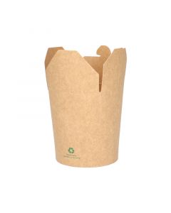 Wokbeker bruin kraft karton 470 ml