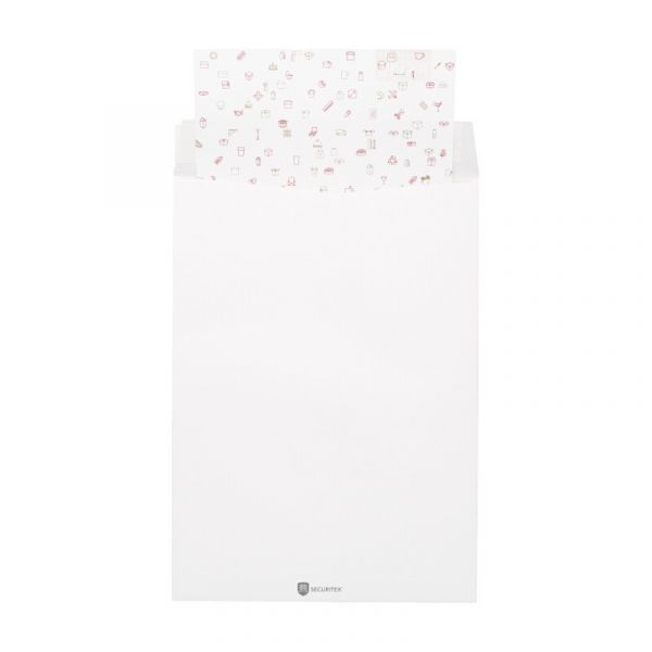 Akte envelop met kleefstrip wit