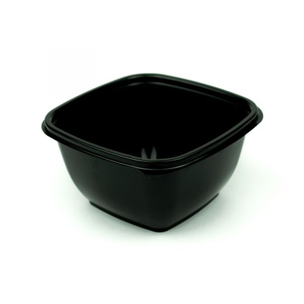 Salade bowl vierkant zwart