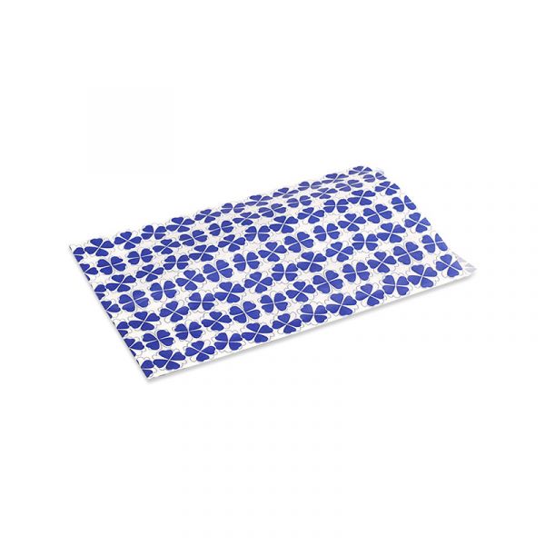 Cadeauzakje vlak klaverblad blauw