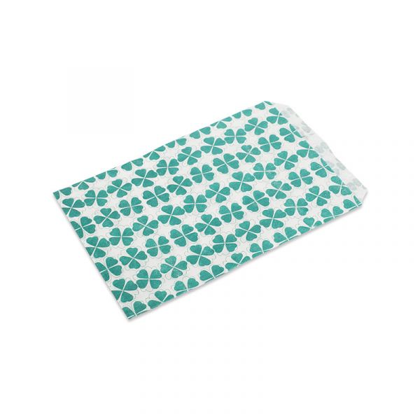 Cadeauzakje vlak klaverblad groen