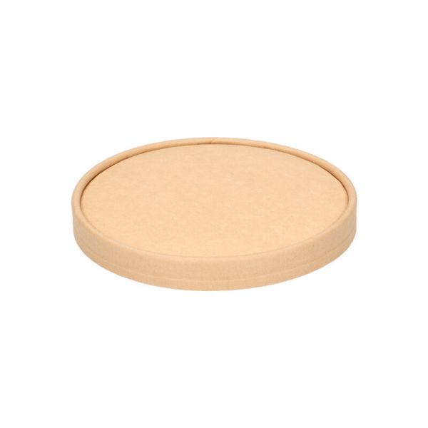 Deksel rond karton bruin kraft