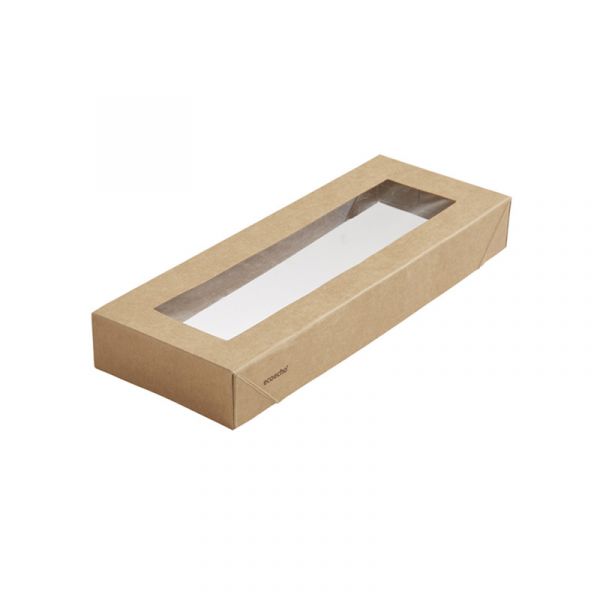 Deksel met venster voor Duni Viking slim brick box bruin