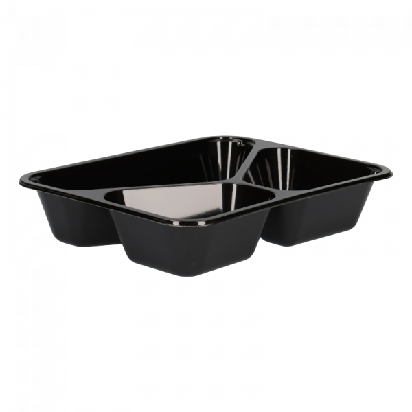 Menubak CPET 3-vaks oven / magnetron zwart