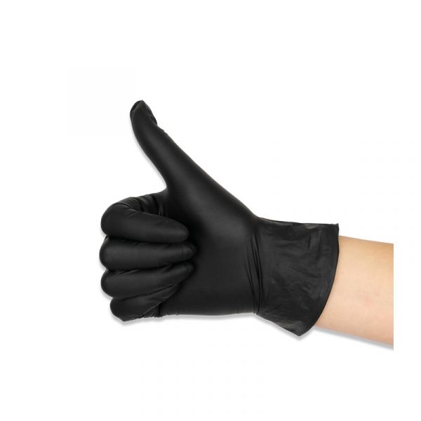 Nitril handschoenen zwart ongepoederd