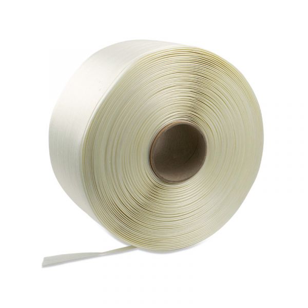 Polyester omsnoeringsband hotmelt wit