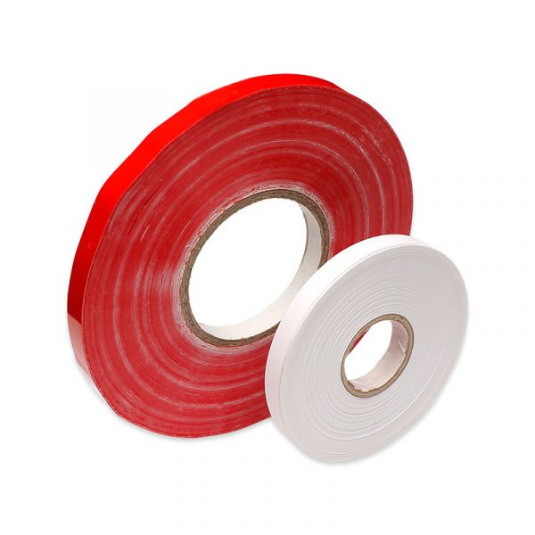 PVC tape met papier rood / wit