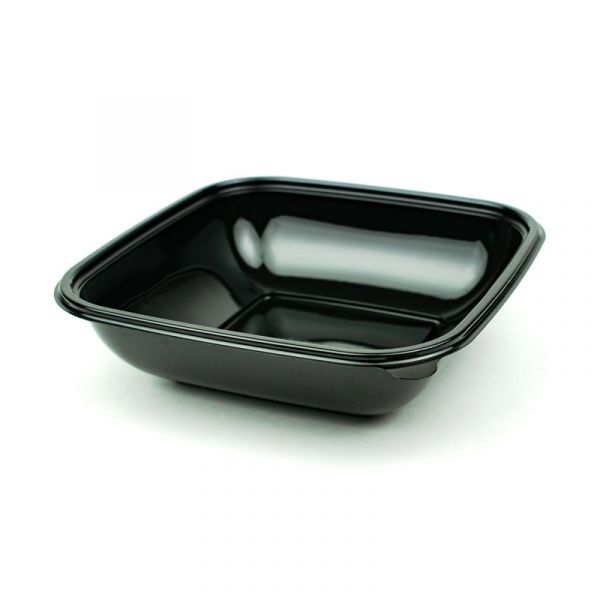 Salade bowl vierkant zwart