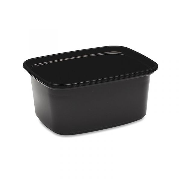 Saladebakje rechthoekig zwart