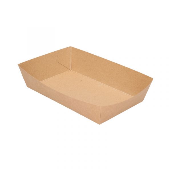 Snackbakje karton bruin kraft