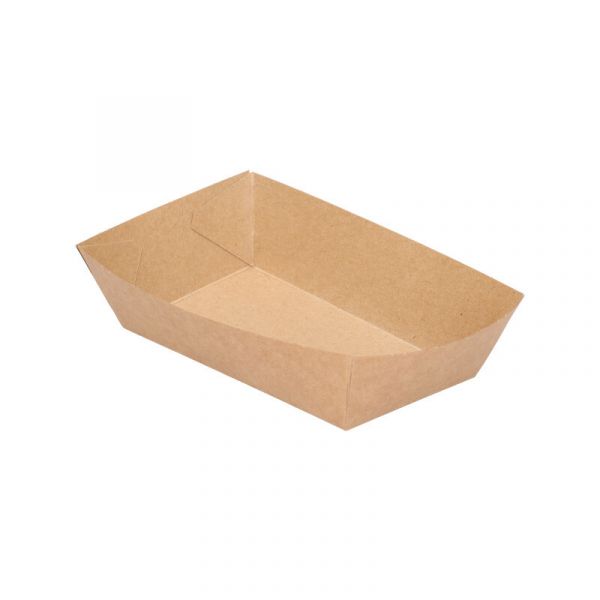 Snackbakje karton bruin kraft