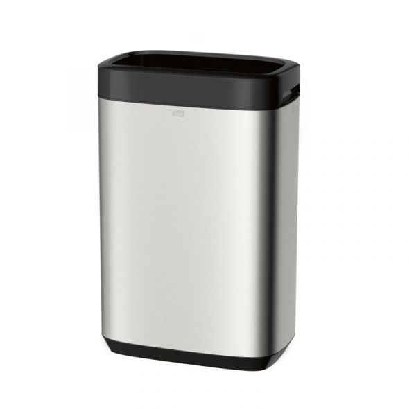 Tork Afvalbak RVS look zwart / aluminium