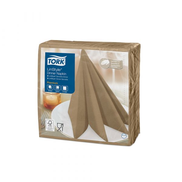 Tork LinStyle servet biscuit 39x39cm